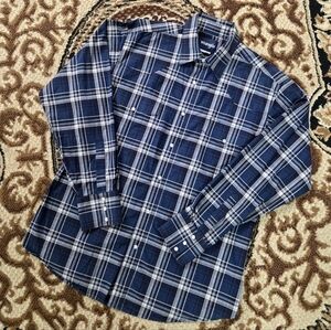 Y2K Wrangler Blue Plaid Western Pearl Snap Shirt Retro Rodeo Vintage 2000 Cowboy